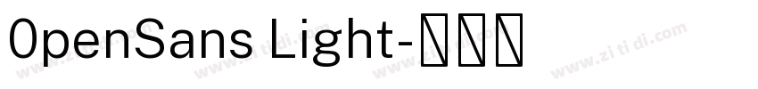 0penSans Light字体转换